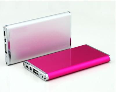 China Slim Pink Metal Power Bank  32000mAh With Cable and Adaptors for sale