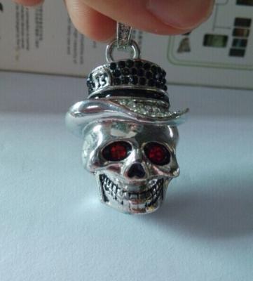 China Metal Crystal Human Skeleton Shaped Jewelry Diamond USB Flash Drive for sale