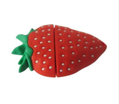 China OEM Brand Strawberry Shape PVC USB Device Driver16GB 32GB for sale