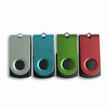 China Super Mini Swivel Plastic & Metal USB 2.0 Flash Disk OF Silk Printing Logo for sale