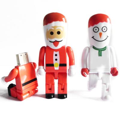 China Red Santa Claus Unique Plastic USB Flash Drive For Christmas Gift for sale