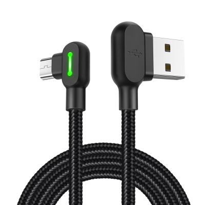 China 90 Degree Corner Design CE Mcdodo QC4.0 QC3.0 Game Quick Charging Braided Cable With Package Android Phone 480Mbps Data Cable Micro Usb for sale