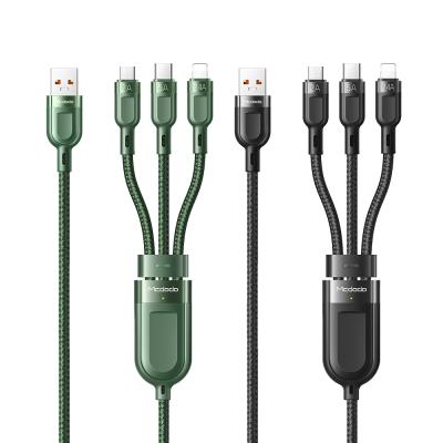 China Type-C 5A Max Super Fast Charging 2020 New Trending 3 In 1 Type Micro Fast Charging Cable 5A C USB Cell Phone Charging To Iphone Lighting Charger Data Cable for sale