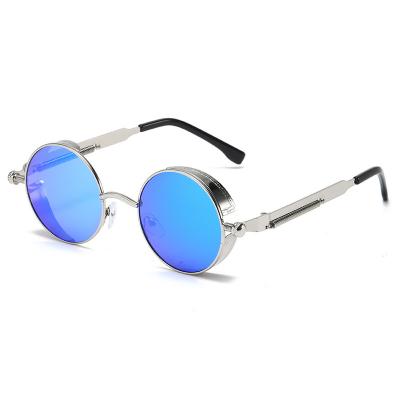 China Fashion Sunglasses Vintage Round Sun Glasses Men's Spring Metal Steampunk Mirror Sun Glasses For Women Mens Retro Sun Glasses for sale