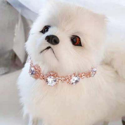 China CLASSIC Rhinestone Diamond Jewelry For Cat Pet Collar Dog Jewelry Pet Accessories Luxury Dog Collar for sale