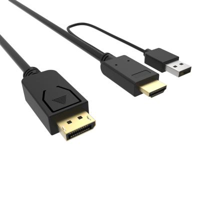 China Home / Office / Personal HDMI Male To DP Male With USB Power For Laptop for sale