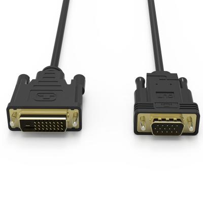 China COMPUTER FondAV DVI to VGA Cable, DVI-D 24+1 to VGA 6 Feet Cable Male to Male Gold Plated Cord for Computer, HD TV for sale