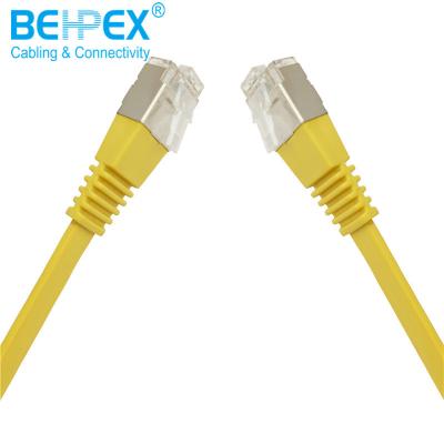 China Bare Copper Behpex Patch Cord STP Cat6 Ultra Thin Communication Cable for sale