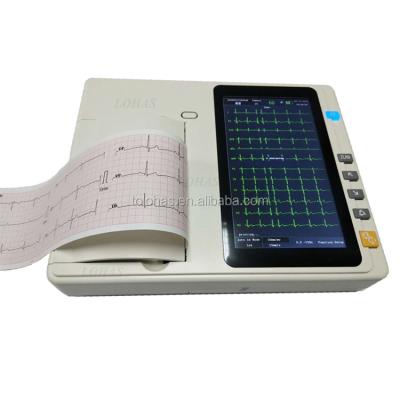 China Plastic Cheap Hospital LH301 Electrocardiogram Medical Equipment Touch Screen Portable 3 Channel ECG Machine for sale