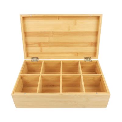 China Wholesale Reusable Sustainable Eco-Friendly Transparent Wooden Coffee Display Storage Box Bamboo Tea Box for sale