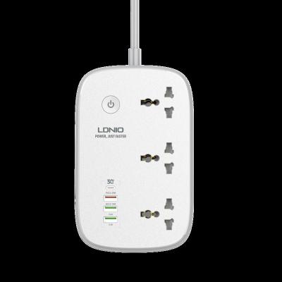 China Universal Wifi Smart LDNIO SCW3451 3 Outlets 4 USB Wifi Power Outlet Remote Control Smart Strip for sale