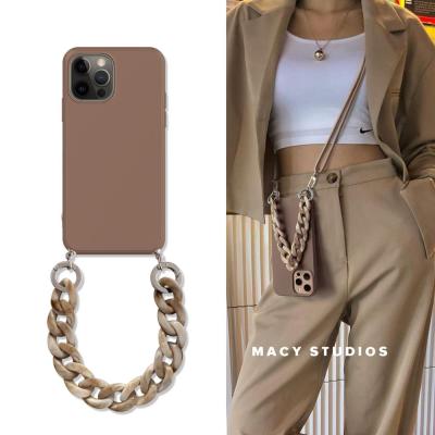 China Luxury Marble Amber Necklace Shockproof Lanyard Phone Case For Samsung S 8 strap 9 10 20 soft funda plus S20FE S30 S30P silicone cover for sale