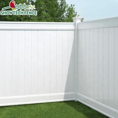 China Easily Assembled 8ft Gray Plastic Garden Vinyl Fence Panels Privacy, Cheap White Outdoor PVC Fence Privacy With Couriers Wholesale for sale