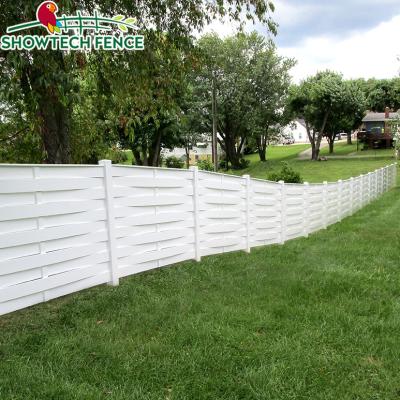 China Easily Assembled Vinyl Basket Weave Fence/PVC Basketry Fence for sale