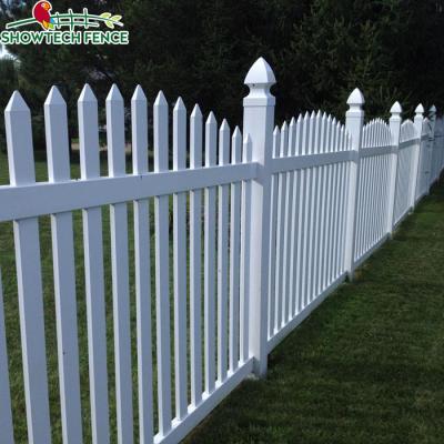 China Easily Assembled Vinyl Arch Fence/Plastic Picket Fence Panel/White Fence for sale