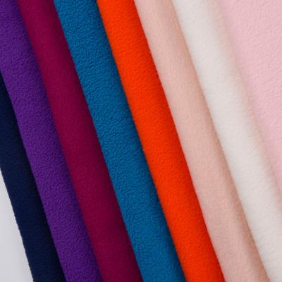 China 100%Polyester Brushed Sueded Solid Knitted Fleece Fabric for sale