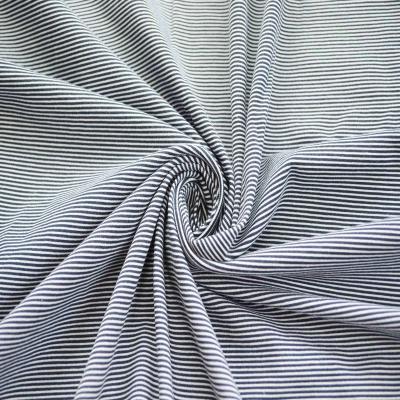 China Stretch Cotton Spandex Stripe Printed Knitted Fabric for sale