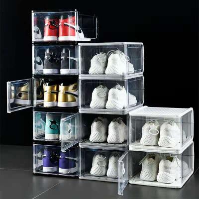 China Strong And Stackable China Supplier Custom Cheap Clear Plastic Storage Boxes Shoe Box for sale