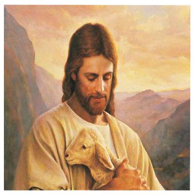 China Impressionist Dropshipping Jesus Paint By Numbers For Adults Beginner Son Of God Embrace Small Shepherd On Jesus Canvas For Christian Gift for sale