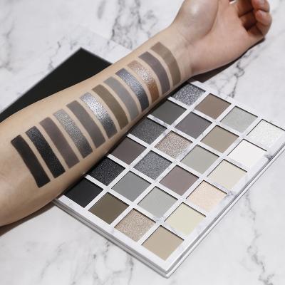 China Waterproof Matte 2021 Black Gray Eyeshadow Palette Private Label Shimmer Eyeshadow Palette Set Own Logo for sale