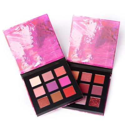 China Custom Bright Pink A158 Eyeshadow Palette Private Label Eyeshadow Palette Waterproof No Mark for sale