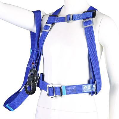 China Climbing Fall Protection Equipment Harness With Double Lanyard Full Body Safety Harness Belts For Sale for sale