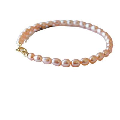 China CLASSIC 14K Natural Freshwater Pearl Small Bracelet Single Rice Pearl Bracelet for sale