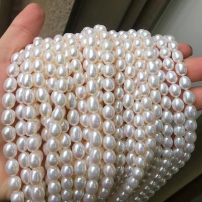 China Natural Freshwater Pearl Necklace 7-8mm Light Weight Flawless Flawless Semi-finished Pure Pearl Bead Necklace 7-8mm Without Buckle for sale