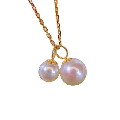 China CLASSIC 18K Gold CLASSIC Natural Freshwater Pearl AU750 Simple Single Soft Dangling Head Without Chain for sale