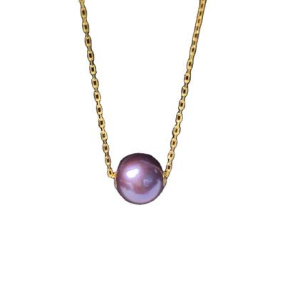 China CLASSIC Freshwater Pearl Patch 9-10mm Pendant 18K Gold Silver for sale