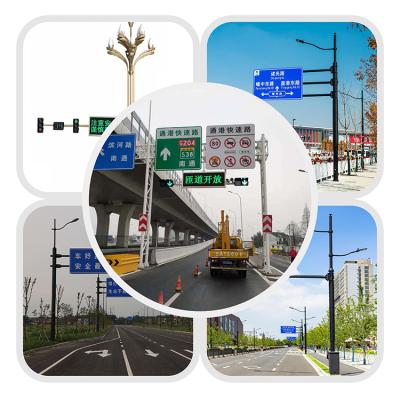 China Usually new products Q345B/A572 traffic sign post pole and road safety sign post for highway for sale