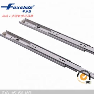 China Foxslide 45mm Ball Bearing Full Extension 3 Fold Stainless Steel Drawer Slide 1000 450mm Long for sale