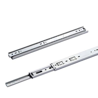 China Foxslide Hydraulic Slide 450mm Long 45mm Width Full 3-fold Channel Extension Ultra-quiet Telescopic Heavy Duty Drawer Ball Bearing for sale