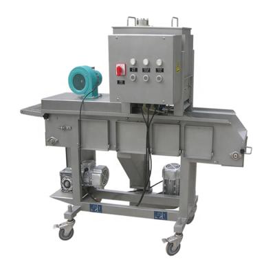 China Hotels Processing Mini Meat Pie Bread Crumb Mechanical Coating Nuggets Breading Machine for sale