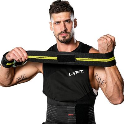 China Universal Gym Custom Power Hand Bar Lifting Wrist Support Wraps Weight Lifting Straps For Fitness for sale