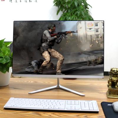 China 23.8 inch full desktop usb port factory price hd 4G RAM lcd computer all in one pc for desktop computer for sale