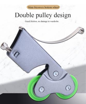 China Ouaisi Double Sliding Door Roller Low Noise Steel Pulley For Furniture Wardrobe Sliding Door for sale