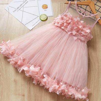 China 2020 Breathable Wholesale Girls Boutique Clothing Floral Dress Girls Kids Dress for sale