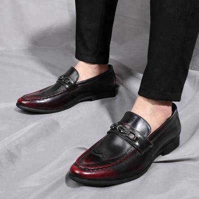 China SS0426 Classic PU Men Business Shoes 2018 British Style Pointed Toe Men Fashion Casual Slip On Shoes for sale