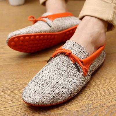 China 2020 Quick-drying Men's Driver Shoes Wholesale Loafer Casual Shoes Men's Canvas Lace-Up Casual Shoes for sale