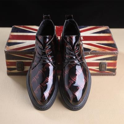 China 2019 New Design Winter PU SS0465 Men Fashion Stylish Men Shoes Stylish Big Size PU Leather Boots For Man for sale