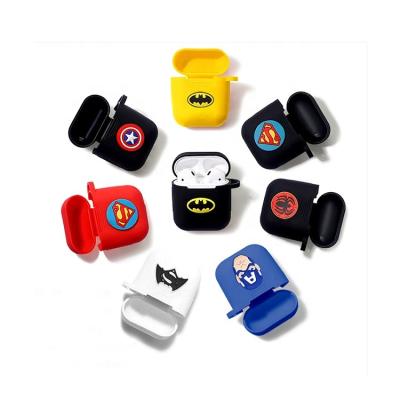 China For Earphone 3D Cartoon TPU Cover For Airpods Case For Airpods 2 Case Cover For Airpods Case for sale