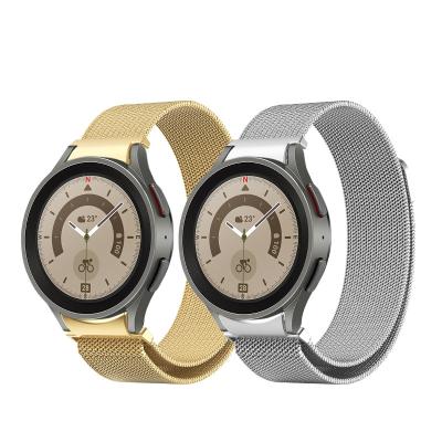 China Metal Wholesale 40mm 44mm Milanese Mesh Loop Stainless Steel Watch Bands Metal Magnetic Band Strap for New SamSung GaLaxy Watch 5 for sale