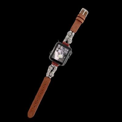 China Fashionable Watch Strap Hot Selling Wholesale Leather Strap Watch Luxury Leather Sports Watchband Pu Leather Strap Band For iWatch for sale