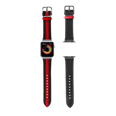 China Fashionable Watch Strap Rotating Connectors Double Sided Band Leather watchband Compatible For apple watch band 38 40 41 42 44 45mm Strap for sale