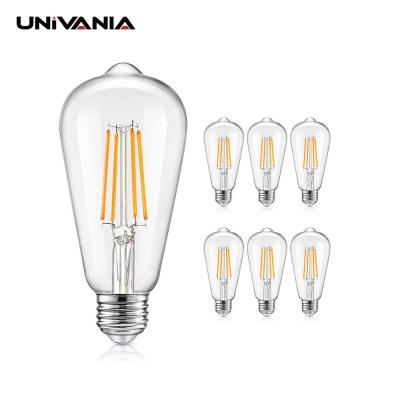 China UNIVANIA ST64 Modern Antique Vintage LED Filament Edison Light Bulbs 4w for sale