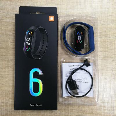 China Hot Selling Smart Wristband M6 Full Display Heart Rate Blood Pressure Mi Band 6 Touch Screen Smart Watch for sale