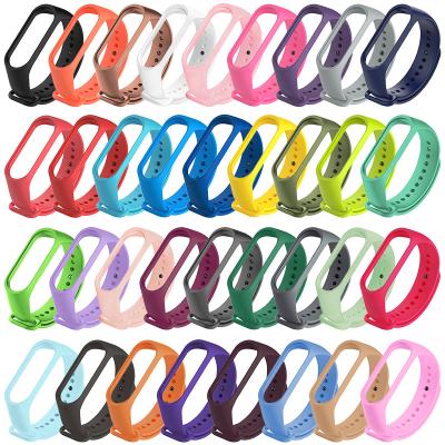 China Fanshion Silicone Watch Band For MI Band 5/6 MI Band6 Strap For Miband 5 Wristband Replacement Strap for sale