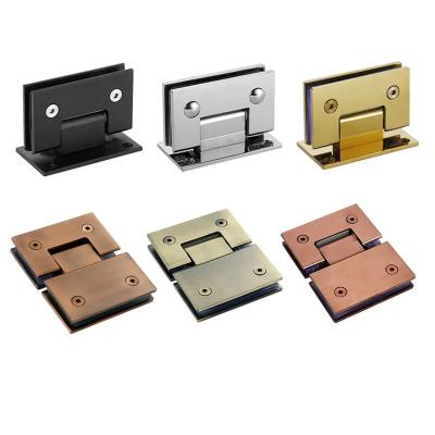 China 90/135/180 Degree Durable Wall To Shower Glass Heavy Duty Door Clip Stainless Steel Hinge Door Fixed Bathroom Hardware Accessories for sale