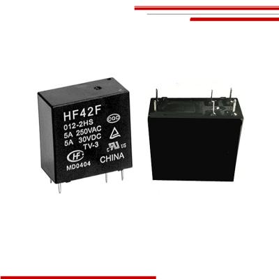 China High Quality HF42F-005-2HS HF42F-012-2HS HF42F 012 2HS HF42F-024-2HS 5A 250VAC 5V 12VDC 24V 6PIN Power Relay Miniature for sale